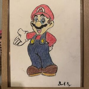 UnFramed Mario hand Drawing 1/1
